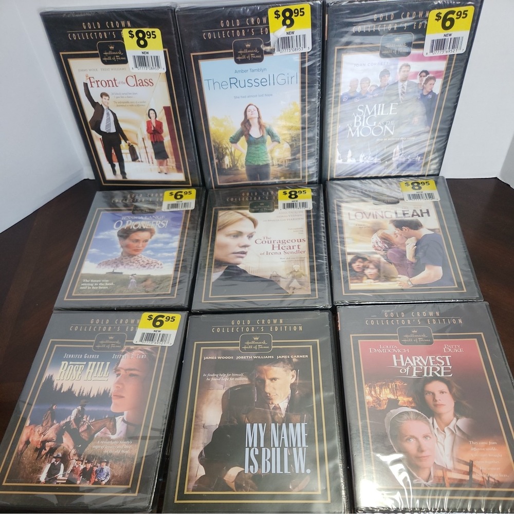 Lot of 9 Hallmark Hall Of Fame Gold Crown Collectors Edition DVDs